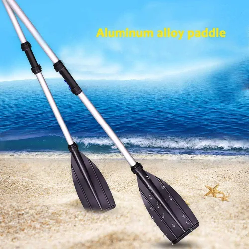Vista 7 de 2 piezas de remos de kayak para botes inflables, paletas de kayak de aleación de aluminio de 50 pulgadas, ligeras, desmontables, ajustables