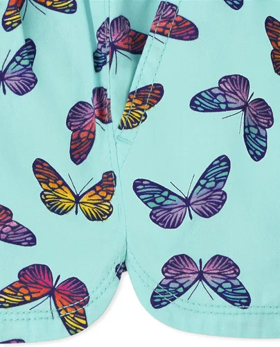 Vista 5 de The Children's Place Pantalones cortos de sarga con estampado para niñas
