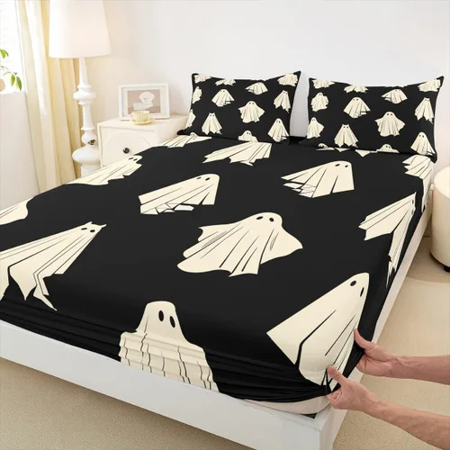 Vista 13 de Juego de ropa de cama con estampado de leopardo, tamaño individual, juego de cama de guepardo africano para decoración de dormitorio