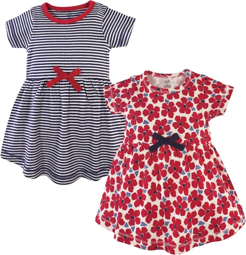 Vista 96 de Touched by Nature - Vestidos de manga corta y manga larga de algodón orgánico para niñas pequeñas, bebés y mujeres Manga larga con flores abstractas