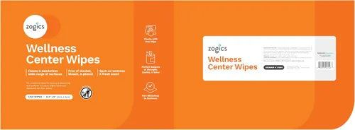 Vista 7 de Zogics Toallitas de limpieza Wellness Center: toallitas de gimnasio para limpiar superficies y equipos, toallitas húmedas presaturadas duraderas