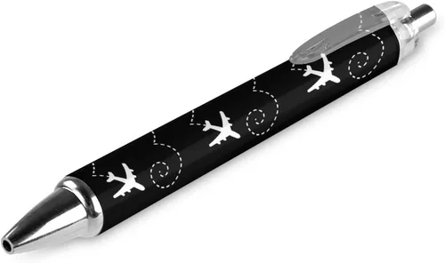 Vista 6 de Bolígrafo retráctil con corazón de avión, bolígrafo de tinta azul, bolígrafo de trabajo para hombres y mujeres, 4