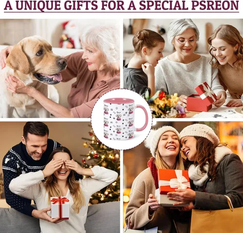 Vista 7 de Taza personalizada para perro, divertida taza de café con nombre de foto de mascota, taza de cara de perro de 11 onzas, taza personalizada