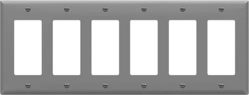 Vista 12 de ENERLITES Placa de pared decorativa para interruptor de luz o receptáculo, tamaño 6-Gang 4.50" x 11.81" pulgadas, policarbonato termoplástico Negro