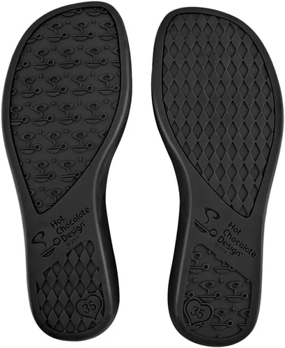 Vista 5 de Hot Chocolate Design - Zapato planos estilo Mary Jane para mujer, de lona, divertidos, Chocolaticas