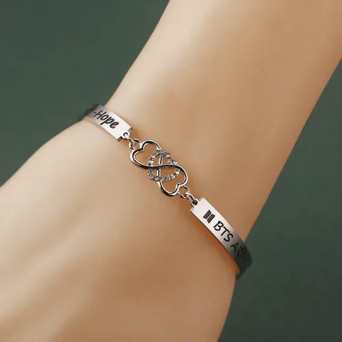 Vista 2 de HELAN Bangtan - Pulsera Kpop Bangtan para niños, regalo para niños, pulsera Love Yourself Bangtan para niños, regalo de grupo Kpop, regalo