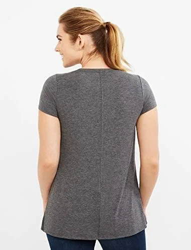 Vista 4 de Maternidad Plus tamaño Lift Up Relaxed Fit Tee de lactancia