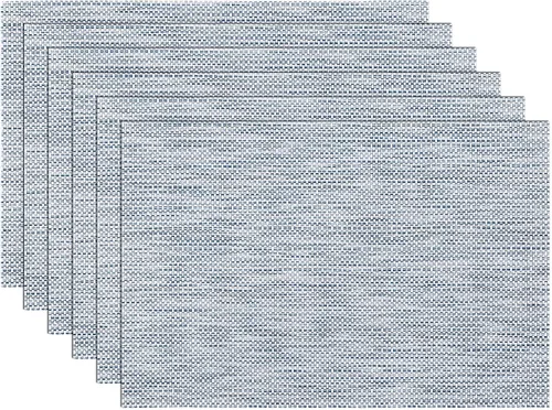 Vista 10 de SHACOS Beige Woven Placemats Set of 4 Place Mats Indoor Outdoor