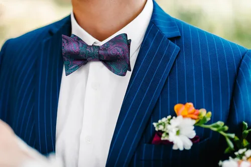 Vista 71 de HISDERN Pajaritas para hombre, corbatín de cachemira para hombre, corbata de lazo y bolsillo cuadrado, juego formal de esmoquin para boda
