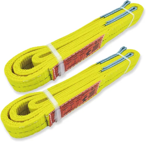 Vista 11 de Correas de elevación de 2 capas 1" x 4 pies de eslinga trenzada para protección de árboles 1 paquete de correa de tela resistente para aparejo