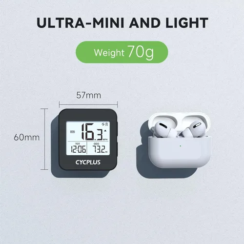 Vista 3 de CYCPLUS Computadora GPS para Bicicleta, Computadora de Ciclismo Inalámbrica con Retroiluminación Automática, Velocímetro Odómetro de Bicicleta