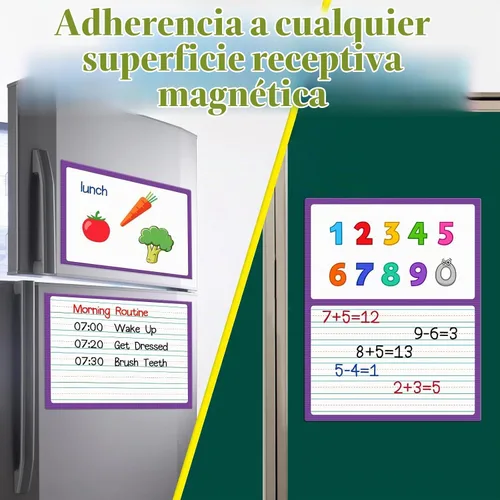 Vista 7 de Aizweb Papel Magnético Gigante para Dibujar y Escribir, Papel de Borrado en Seco con Líneas para Pizarra Blanca, Accesorios para Pizarra, Papel