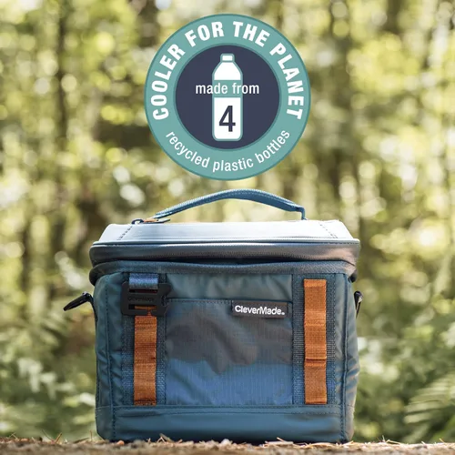 Vista 7 de CleverMade Pacifica Pro - Lonchera térmica para 6 latas, con aislamiento de lados suaves, a prueba de fugas, con abrebotellas y correa