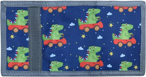 Vista 7 de Cartera RFID de camuflaje, billetera de nailon triple para hombres, mini monedero triple con cremallera para niños, Compacto 025-DV DS