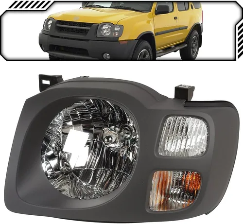 Vista 9 de EPIC LIGHTING Faros delanteros halógenos estilo OE color gris oscuro, repuesto para NISSAN 02-04 NISSAN XTERRA XE