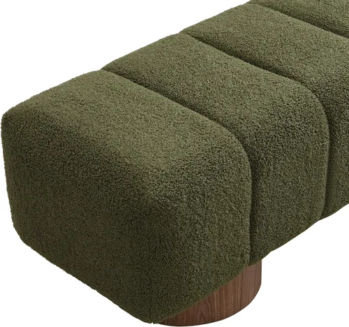 Vista 9 de Christopher Knight Home Manila - Banco de comedor de tela bouclé de 50 pulgadas, banco otomán tapizado rectangular, reposapiés al pie de la cama