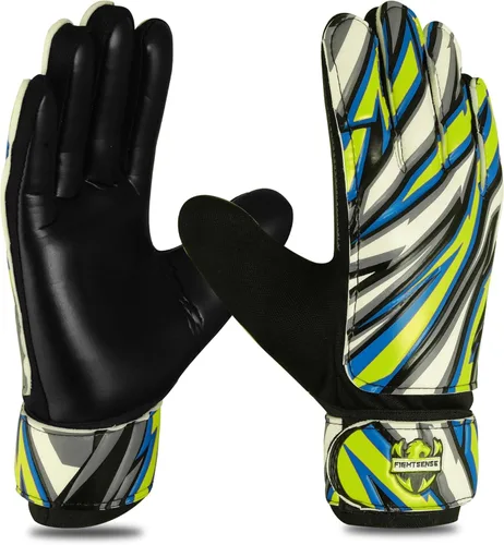 Vista 11 de FIGHTSENSE Guantes de portero de fútbol para niños y jóvenes, guantes de portero de fútbol, palma de látex de 4 mm, transpirable, antideslizante