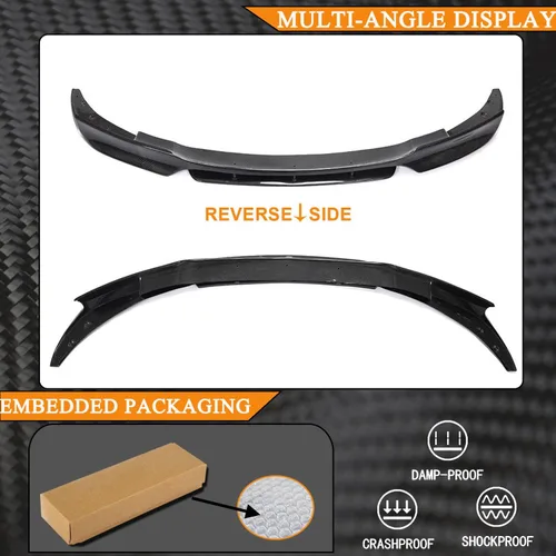 Vista 7 de Borde de parachoques delantero de fibra de carbono para BMW Serie 5 F10 M5 Sedan 2012-2016
