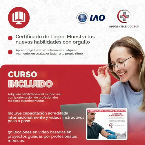 Vista 4 de Kit de práctica de flebotomía The Apprentice Doctor – Brazo completo de entrenamiento de flebotomía para venopunción y simulación IV Diseñado