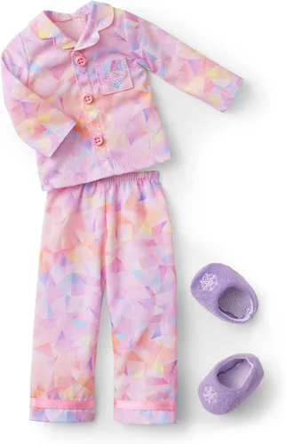 Vista 5 de American Girl Pijama rosa polvo de Gwynn para niñas del año 2022 para muñecas de 14.5 pulgadas, incluye una parte superior de manga larga
