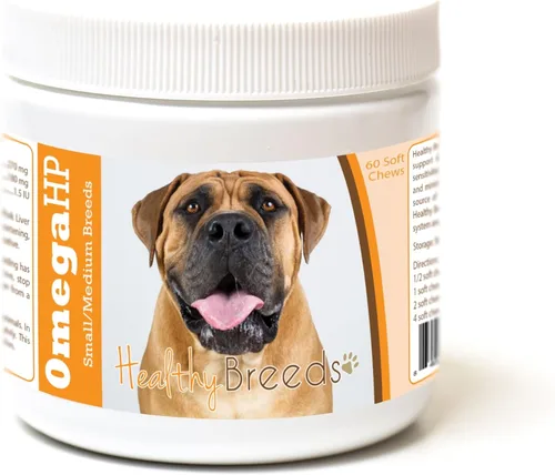 Vista 111 de Healthy Breeds Affenpinscher Omega HP - Masticables suaves para piel y pelaje, 60