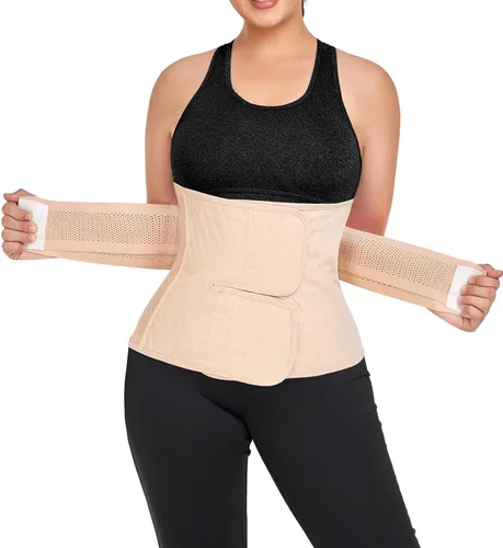 Vista 7 de Banda Abdominal Posparto Faja Abdominal Post Cirugía Cesárea Faja Envolvente Cinturón de Recuperación Soporte para la Espalda