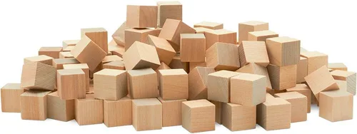 Vista 16 de Cubos de madera de 1 pulgada, paquete de 25 bloques de madera pequeños, bloques de madera para manualidades, STEM, construcción y dados de madera