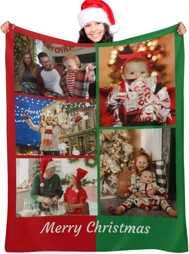 Vista 12 de Manta personalizada con fotos, texto, manta de franela personalizada para adultos, cumpleaños, Navidad, Halloween, Día del Padre, Día de la Madre