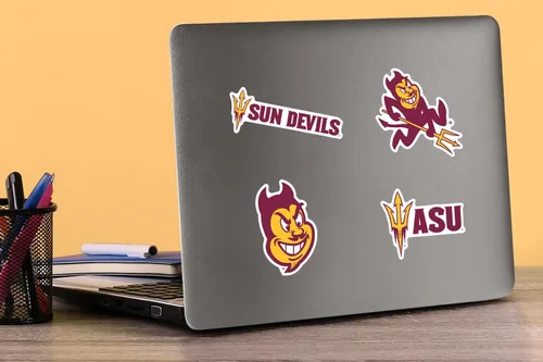 Vista 3 de Arizona State University - Paquete variado mixto de 50 calcomanías de vinilo grandes de lujo - Laptop, botella de agua, álbumes de recortes