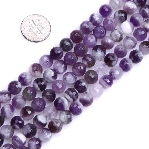 Vista 66 de GEM-Inside - Cuentas sueltas de amatista natural de 0.236 pulgadas (0.236 in), cristal facetado, piedra energética para hacer joyas, 15 pulgadas