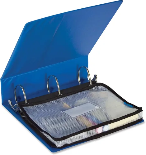 Vista 4 de Advantus Bolsa expansible con cremallera, 13 x 9.25, negro/transparente