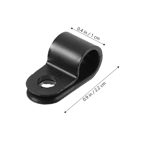 Vista 6 de iplusmile 100 clips de luz de cuerda estilo P clips de cable de montaje tipo R abrazaderas de cable de plástico para cable de pared, organizador