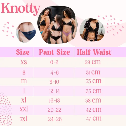 Vista 6 de #getknotty Ropa interior anudada - Tanga de tiras paquete de 3 XS