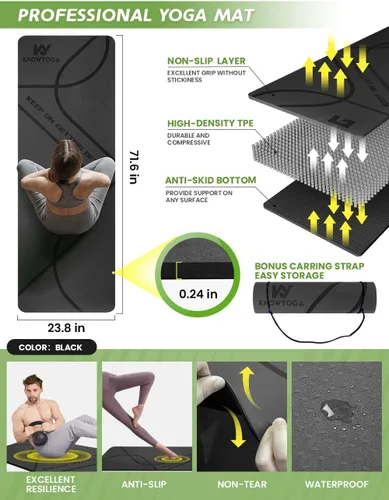 Vista 3 de Kit de inicio de yoga 12 en 1 – El juego de yoga incluye esterilla de yoga, rodillo de espuma, 4 bandas de resistencia, bloques de yoga 2 paquetes