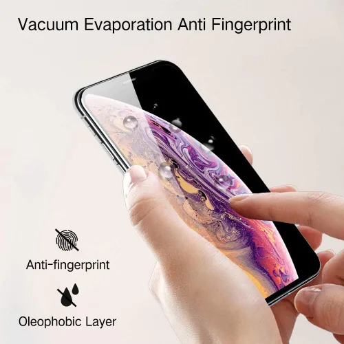Vista 4 de PERFECTSIGHT Protector de pantalla de vidrio templado con luz azul compatible con iPhone 11 Pro Max 2019, iPhone Xs Max 2018 de 6.5 pulgadas, marco