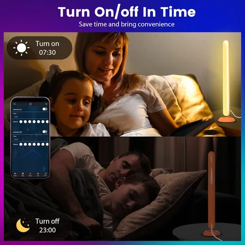 Vista 4 de Barras de luz LED inteligentes, retroiluminación Borllyem LEDIC+WW para TV con cuentas de luz dobles, control de aplicación, control remoto RF
