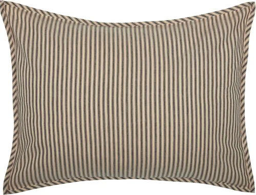 Vista 5 de VHC Brands Sawyer Mill Ticking Stripe - Juego de edredón tamaño Queen, color gris carbón