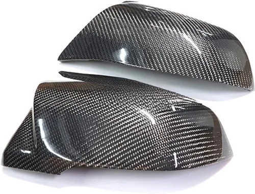 Vista 3 de 2 x Car Styling Carbon Fiber Oxhorn Rearview Side Mirror Covers Case Trims Compatible for BMW F48 F39 F40 F44 G29 Z4 Compatible for Toyota Supra