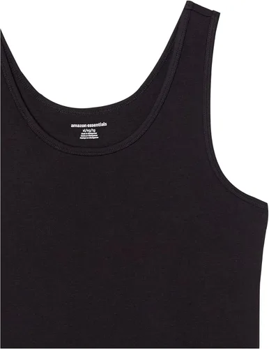 Vista 9 de Tienda Essentials - Camiseta ajustada sin mangas para mujer, paquete de 2