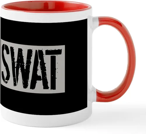 Vista 78 de CafePress Taza de café de cerámica de 11 oz (11.0 fl oz) de Police Mom