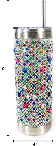 Vista 2 de Jacqueline Kent Royal Ice Tumbler - Candy Crush - Adorno de cristal