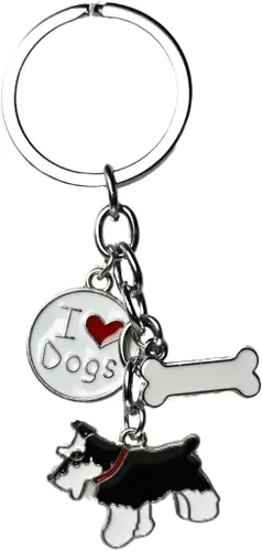Vista 25 de Llavero para perro, lindo llavero de perro para mascotas, mini llavero de metal