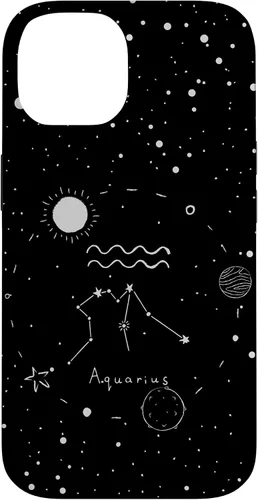 Vista 4 de Aquarius Astrology Celestial Zodiac Sign Aesthetic Case for iPhone 17