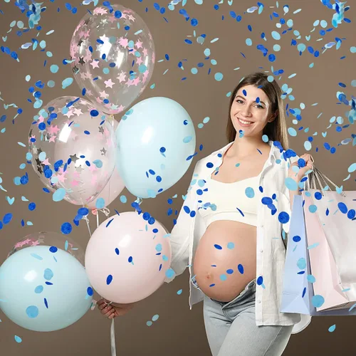 Vista 5 de Cañones de confeti para boda, cumpleaños, graduación, baby shower, aniversario, Navidad, Año Nuevo, suministros de fiesta divertidos para niños