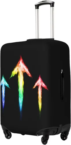 Vista 2 de Mlingk Funda protectora de maleta de viaje de elastano, diseño de flores de rosas en acuarela, antiarañazos, se adapta a equipaje de 18 a 32