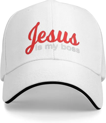 Vista 2 de Sombrero de Christ Christian Jesus is My Boss Christian God, sombrero de camionero para hombres y mujeres al aire libre sombrero Snapback