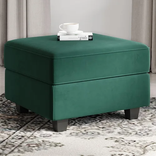 Vista 16 de Belffin - Sofá modular de terciopelo con asientos de almacenamiento, sofá de 3 plazas para sala de estar, color negro