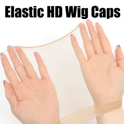Vista 8 de FDBJulyy 10 gorras de peluca HD transparentes, gorra de nailon fina para mujer, adecuada para fiestas, bodas, graduaciones, cosplay, Halloween