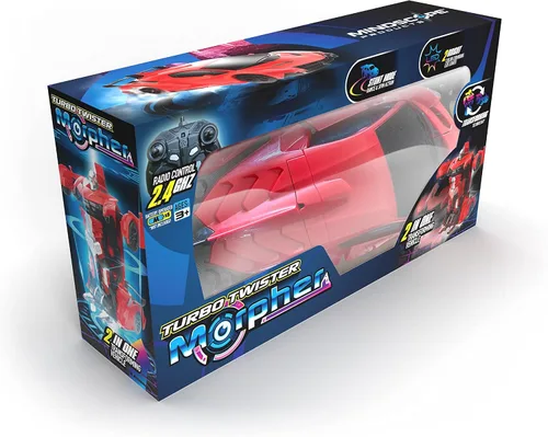 Vista 6 de Mindscope Turbo Twister 2 en 1 Red Morpher RC Car que se transforma en un robot