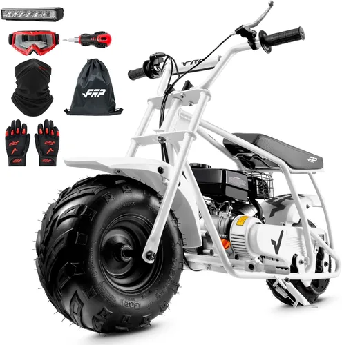 Vista 20 de FRP GMB100 Plus Gas Mini Bike 99cc 4 tiempos todoterreno Faro y polaina Negro